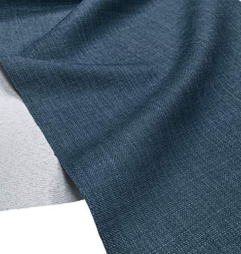 A-Express mjukt slätt linne look tyggardiner väska designer kläder material klädtillverkning klädsel 145 cm bred - halvmeter 50 cm x 145 cm denim blå