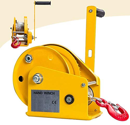 LXYYSG Verricello Manuale, Professionale Argano a Mano Manovella con Freno, Verricelli a Manuali Cricchetto con Cavo, Autofrenante Verricello a Mano per Barca, Arganello Trainare Paranco