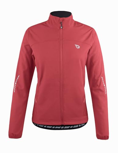 baleaf Women's Cycling Jacket Windproof Thermal Running Gear Rose Red XXL