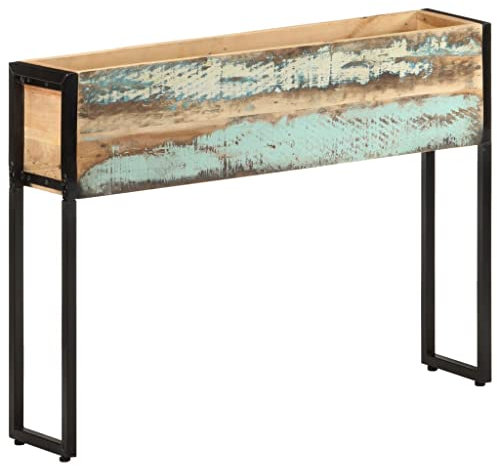 vidaXL Pflanzkübel Hochbeet Blumenkübel Blumenkasten Frühbeet Pflanzkasten Blumenbeet Garten Balkon Terrasse 90x20x68cm Recyceltes Massivholz