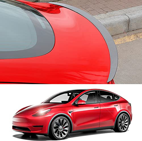 Arcoche Tesla Model Y Spoiler, Rear Spoiler Wing Performance Rear Trunk Lip Tail Lid for Tesla 2020-2024 Model Y Accessories (Glossy Carbon Fiber)