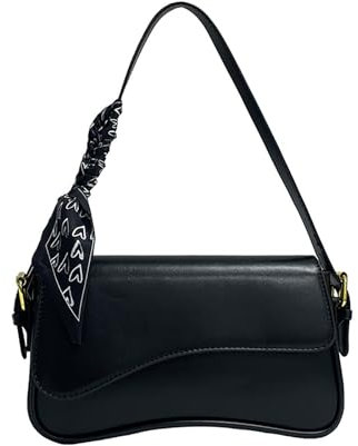 Damen Taschen Günstig Weinrot Kleine Umhängetasche für Damen, Handtasche, Clutch, klassische Retro-Umhängetasche Schwarze Taschen (Black, One Size)