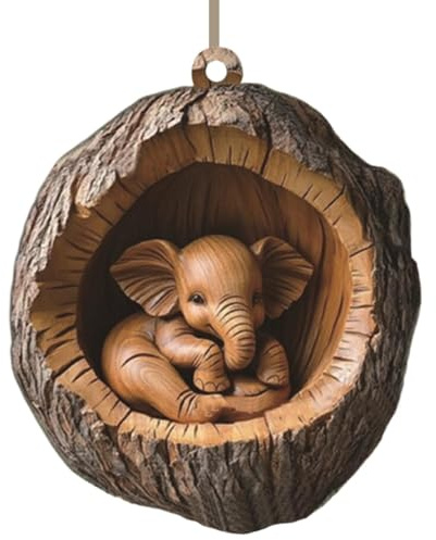 Adorno De Animales Para Árbol De Navidad,Adorno De Animales Para Árbol De Navidad | Adornos Acrílicos 2D Con Patrón De Animales Navideños - Adornos Navideños De Animales Para Decoraciones De Árboles D