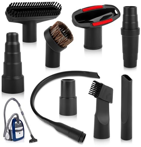9 Piezas Accesorios De Aspiradora Juego de Boquillas Universales,Boquilla de Aspiradora Cepillo Aspiradora,para aspiradora con 32 mm y 35 mm de diámetro