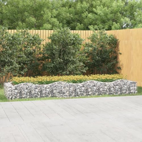 Xichuzi Arriate de gaviones Forma Arco Hierro galvanizado 400x100x50 cm, Mesa De Cultivo, Huerto Domestico, Cultivo De Plantas Aromaticas, Arriate De Jardín - 153551