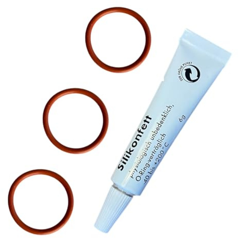 Pflegeset Wartungsset Reinigungsset für Saeco Kaffeevollautomaten - PicoBaristo Incanto GranAroma Xelsis Lirika Aulika – 3 O-Ring Dichtungen (32×40×4 mm) / lebensmittelechtes Silikonfett