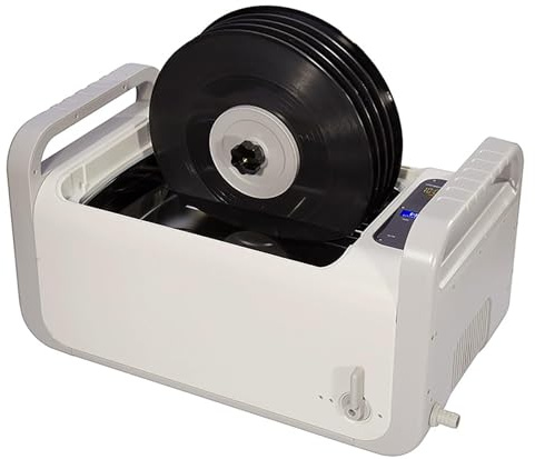 RKXKJ Ultraljudsrengöring av vinyl, 35 kHz skivrengöringsutrustning, med 1 till 30 minuters timer och 5 temperaturinställningar, vattentank i rostfritt stål
