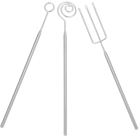 Veemoon Set da 3 Forchette per Fonduta in Acciaio Inox, Utensili per Immersione Cioccolato e Caramelle Manico Ergonomico, Accessori per Preparazione Dolci e Fonduta di Formaggio
