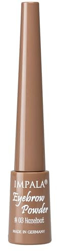 IMPALA | Augenbrauenfarbe 03 Haselnuss | Augenbrauenpuder und Definierte Augenbrauen| Lange Haltbarkeit mit einfachem Applikator und Natürliches Finish | gepflegtes Finish und ultimative Präzision 5g