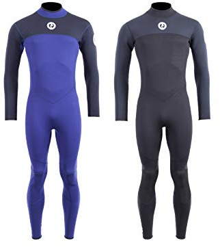 Two Bare Feet Mens Thunderclap 4/3mm Full Length Neoprene Multi-Season Wetsuit – Cold Water Surfing & Diving Suit, Premium Flexibility & Warmth for All Water Sports (XX-Large, Black)