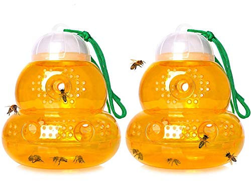 DIVCHI Wespenfalle – Wespenfänger, Bienenfalle, gelbe Jackenfalle, Obstfliegenfalle, Hornfalle, Indoor, Outdoor, Sanduhrform