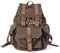 Gootium Rucksack aus Segeltuch – Vintage-Outdoor-Rucksack, Reise-Tagesrucksack, coffee, S, Rucksack Backpacks