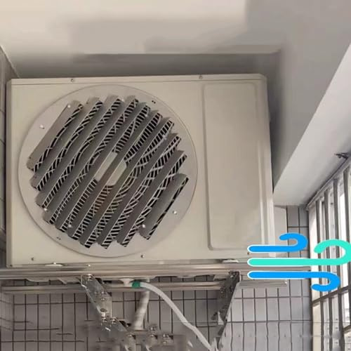 Outdoor Air Conditioner Deflector Air Conditioner Cover, Stainless Steel Anti Direct Blowing Windshield Wind Guide, Universal Heat Pump/Condenser Protective Cover, Protection from Leaves/rain/Snow