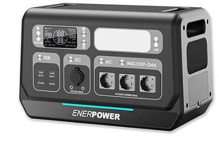 Enerpower Powerstation Balkonkraftwerk SGR-PPS2000-3 PRO 2Kwh mit integriertem MPPT 2200 Watt Ausgang, Eingang für PV-Module, Netzeinspeisung