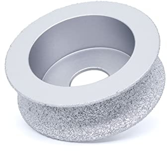 Diamond Cutting Discs for Angle Grinder ， Diamond Grinding Wheel Vacuum Brazed Full Bullnose Diamond Router Bit Profiling Wheel for Stone Granite Edge Abrasive,25mm(20mm)