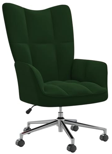 Brokky Relaxsessel Sessel Wohnzimmer Relax Sessel Lounge Sessel Relaxstuhl Sessel Wohnzimmer Relax Wohnzimmer Sessel Dunkelgrün Samt / 328163