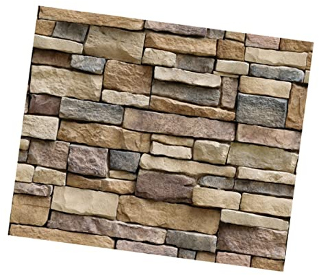 HOMSFOU Adesivi per Piastrelle in Pvc Design Pietra 3d Realistico, Facili da Rimuovere senza Danni, per Decorazione Parete in Ufficio e Coffee Shop