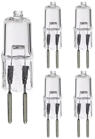 UGEFKMQ 5PCS Lampadine Alogene G5.3 100W 12V Lenti in vetro trasparente Luci notturne Perline alogene G5.3 12V 20W GU5.3 base a doppio ago 10W