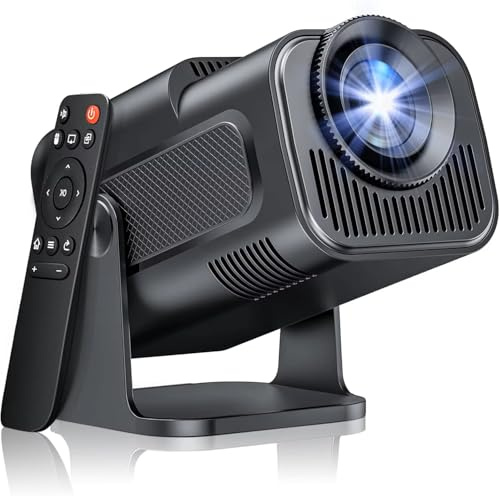 HY320 4K Bärbar Bioprojektor Android 11 1080P 390ANSI Dubbel WiFi BT5.0 1920 * 1080P Smarta Projektorer 180° Rotation 18000 Lumen Svart