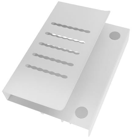 Toddmomy Soporte Metálico para Portátil con Almohadilla de Refrigeración y Organizador Lateral Colgante para Escritorio sin Taladro, Soporte Debajo de Mesa para Oficina, Compatible