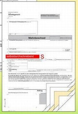 RNK-Verlag Reimer Nachf. Kuhn Premium Mahnbescheid A4 SD RNK 703 6bl für Arbeitsgericht Euro