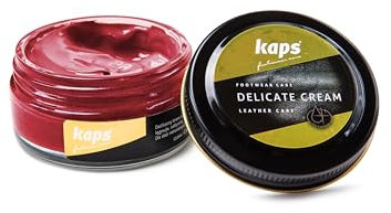 Kaps Shoe Care Cream, Intensive Leather Care and Nourishing, Delicate (162 - light red)