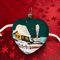 Generisch Mini Glas Herz Glasschmuck Baumbehang Christbaumschmuck Liebe Handarbeit Lauscha, : voll - dunkelgrün