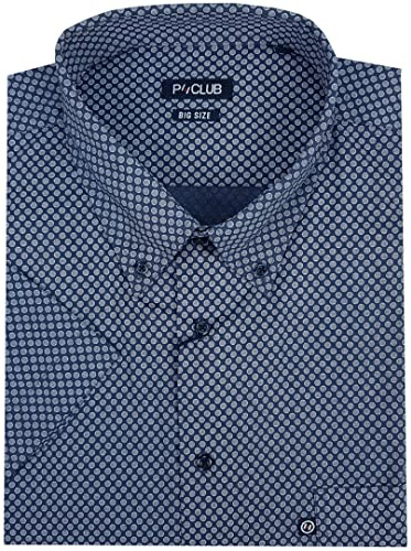 Rionero Camicia da Uomo Manica Corta a Righe Taschino Cotone Classica Estiva XL XXL XXXL Botton Down (M - 2467)