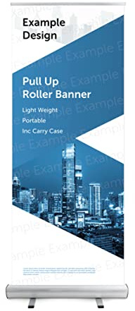 Roller Banner - 80cm x 200cm Aluminium Banner Stand with Carry Case - Exhibitors Presentation Sign Poster