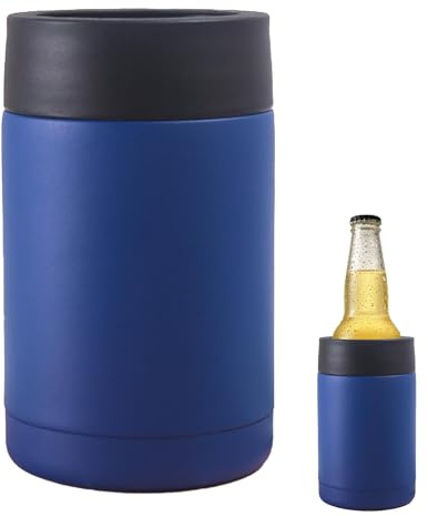 Raffreddatore per bottiglie di birra, refrigeratore per bottiglie di birra, 12 oz sottovuoto, lattine di birra doppia parete – e refrigeratore per bottiglie in acciaio inox, maniche per birra,