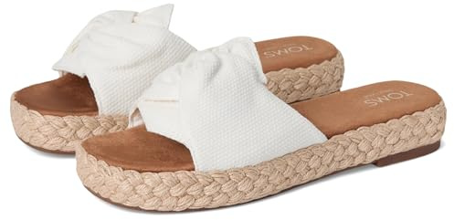 TOMS Womens Abby Slide White 8 Medium