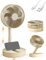 KASYDoFF Desk Fan, 20CM-5400mAh Rechargeable Oscillation USB Fan with 4 Speed Settings, Battery Portable Fans, Foldable Mini Cooling Fans for Bedroom, Home and Outdoor, Khaki