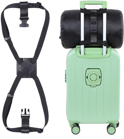 Black Luggage Straps for Suitcases, Adjustable Bungee Straps for Suitcases, Backpack Luggage Straps, Compatible with All Suitcase Sizes, 32 inches, 1 Count