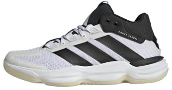 adidas Men's Courtstabil Indoor, White/Black/White, 10.5