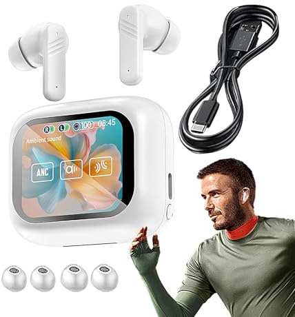 Auricolari Wireless: Auricolari Cordless Per Giocatori, Controllo Touch Con Schermo A Colori, Custodia Di Ricarica | Cuffie Intrauricolari Con Riduzione Del Rumore Per Giochi Uso Quotidiano Viaggi All