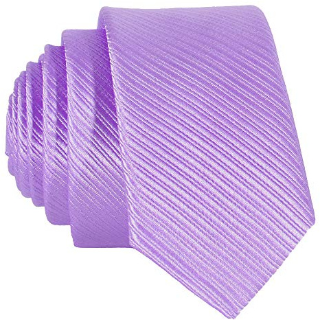 DonDon Corbata estrecha 5 cm de color lila - hecho a mano