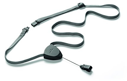 Durable 830901 - Cordoncino Flex con chiocciola yo-yo, sgancio di sicurezza, filo retrattile, lunghezza cordoncino regolabile, nero, conf. da 10 pezzi