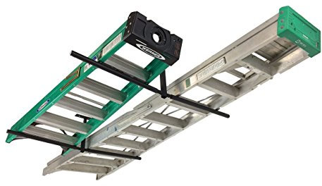 StoreYourBoard Doppelte Leiter Deckenhalterung, Hi Port 2 Garage Lagerung und Organisation, Hanger Mount