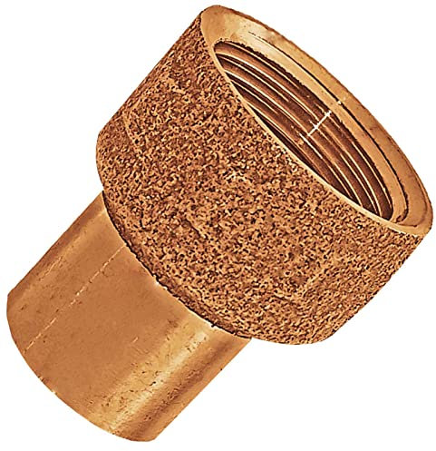 MegaHaustechnik Löt Fitting 4246G Übergang Muffen Nippel a-IG mit Stutzen AußenØ 15mm und 3/8 Rohr Zoll Innengewinde Trinkwasser geeignet Außen Löt Ende Anschluss Muffennippel