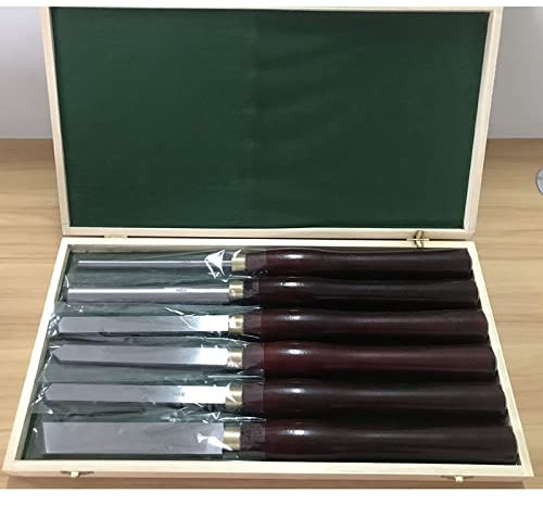 Generic Utrustning 6 st/set. HSS. svarv mejsel set träbearbetning svarvverktyg set HSS. Höghastighetsstål halvcirkelkniv handhållet trä svarvverktyg