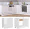 homiuse Spülenunterschrank Hochglanz-Weiß 80x46x81,5 cm KüChenschrank KüChenunterschrank SpüLe Mit Unterschrank KüChenschräNke Unterschrank Kitchen Cabinet KüChenschrank Weiß Zwei Türen$Ein Regal