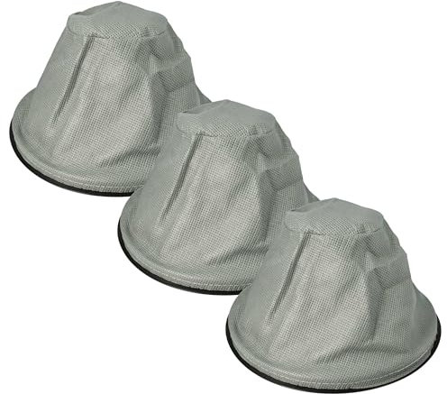 vhbw 3x filtro a sacco compatibile con Güde GA 18-1200.1R aspiratore per camino, aspiracenere - Filtro di ricambio, lavabile grigio/nero