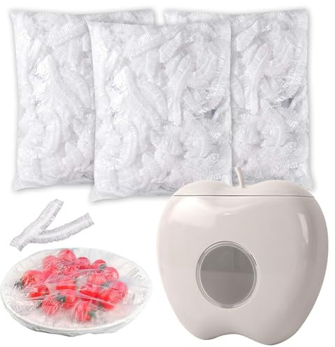 300 Pièces Set de Sacs de Conservation Rétractables, Film Alimentaire avec Elastique, Réutilisables Sacs de Conservation avec 1 Boîte de Rangement pour Fruits Légumes Viande Conservation des Aliments