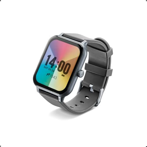 cellularline - Ion - Smartwatch Bluetooth® con App per iOS e Android - Autonomia Batteria: 5 giorni - Display LED - Anteprima notifiche - Frequenza Cardiaca - Monitoraggio Attività Fisica - Nero