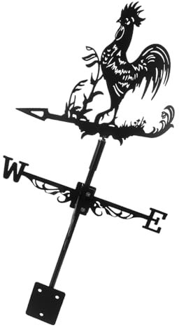 Kisangel Girouette De Jardin Décorative en Forme De Coq Montage Facile sur Le Toit