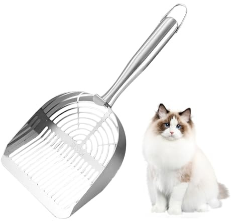 ETUCYNG Kattströskopa, kattskräp, kattlåda Scooper rostfritt stål