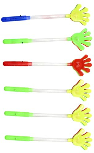 TOPBATHY Aplausos de Mano Luminosos para Fiestas 6 Piezas Colores Variados Ruido Fuerte Niños y Adultos Animación Eventos Deportivos Carnaval Cotillón Color Aleatorio