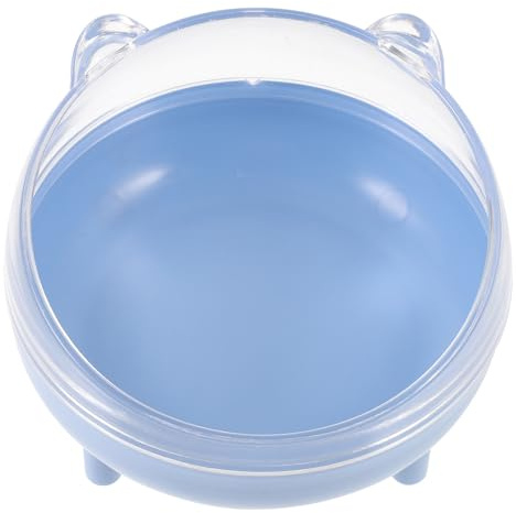 Toyvian Contenedor Baño de Arena para Hámster Pequeño, Plástico Transparente Semicerrado, Color Azul, Diseño Desmontable, Adecuado para Hogar y Viaje, Caja Higiénica para Color