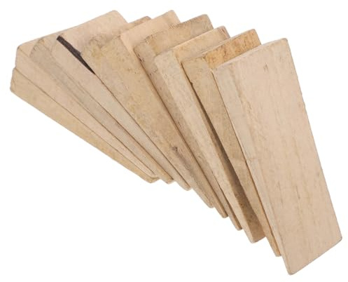 UKCOCO 10 Pezzi Zeppe in Legno Beige per Riparazione e Fissaggio Manico Attrezzi Agricoli, Rinforzo Stabile e Montaggio Semplice per Manutenzione Utensili da Giardino