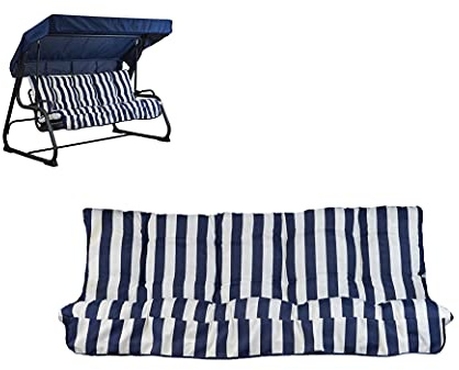 Cuscini per Dondolo 3 Posti - Incluso nel Ricambio Anche Il tettuccio Coordinato - 100% Made in Italy - Ideale per Esterni (Giardini e Cortili) - Telaio Non Incluso